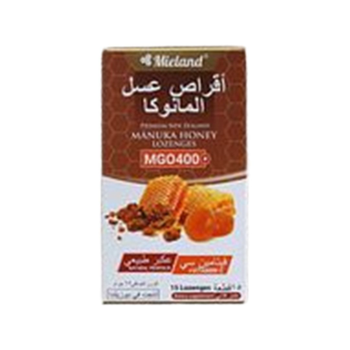 ميلاند أقراص مص للحلق عسل المانوكا عكبر طبيعي مع فيتامين سي  15قطعة