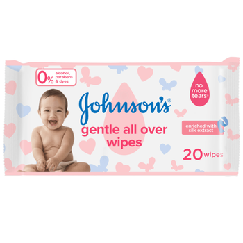 Johnson's Baby Gentle All-Over Wipes 20 Pieces