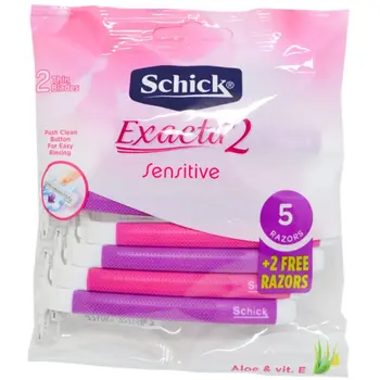 Schick Exacta 2 Sensitive Razors Pink & Purple 5 pcs
