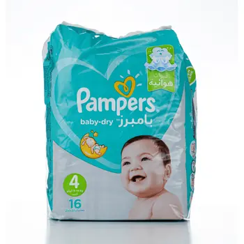 Pampers Baby-Dry Diapers Size 4 Large 6x16 Pieces