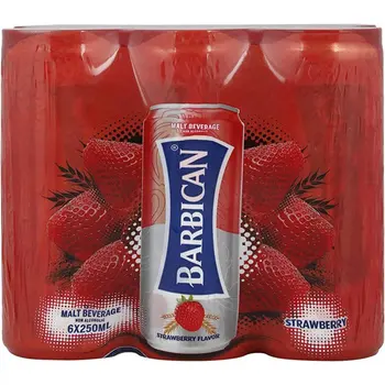 Barbican Strawberry Non-Alcoholic Malt Beverage 6x250ml
