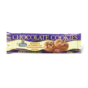 Merba Chocolate Cookies with 37% Chocolate Chips 225g