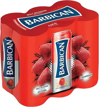 Barbican Strawberry Non-Alcoholic Malt Beverage 6x250ml