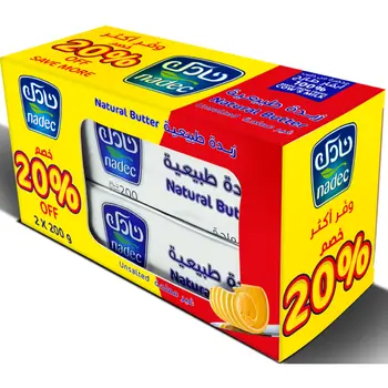 Nadec Natural Unsalted Butter 2x200g