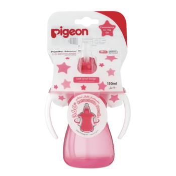 Pigeon Petite Pink Straw Bottle 150ml