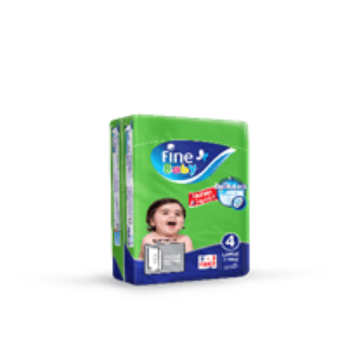 فاين بيبي حفاضات للأطفال رقم 4 كبير عبوة التنقل  12 حفاض