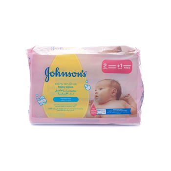 Johnson's Extra Sensitive Baby Wipes 3x168 Wipes