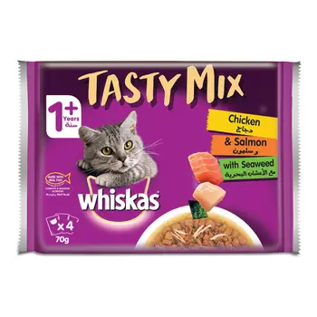 Whiskas Chicken & Salmon Wet Cat Food 4x70g