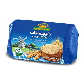 Natureland Organic Whole Wheat Digestive Biscuits 200g