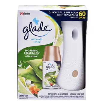 Glade 3-In-1 Auto Spray Air Freshener With Morning Freshness Refill 269Ml