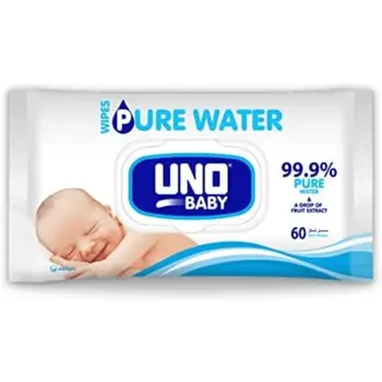 Uno Plus Pure Water Wipes 3x180 Sheets
