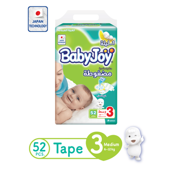 Babyjoy Tape Diaper Medium 52 Pieces