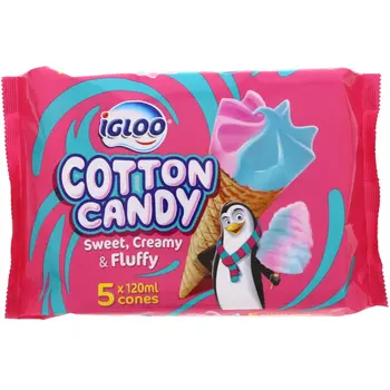 Igloo Cotton Candy Ice Cream Cone 5x120ml