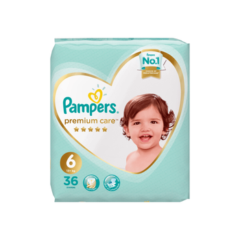 Pampers Premium Care Diapers 13+kg 36 Pieces