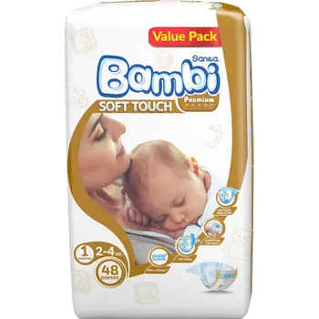 Sanita Bambi Newborn Diapers Size 1 48 Pieces
