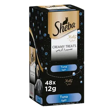 شيبا طعام قطط تصبيرة ميلتي كريمي بالتونة 12×48جرام