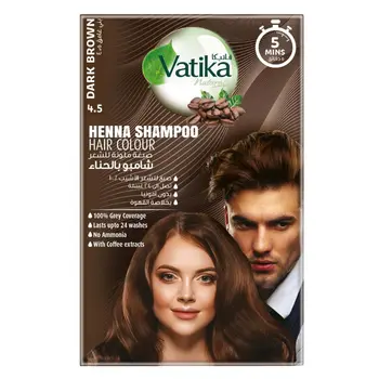 Vatika Naturals Dark Brown Henna Shampoo 20ml