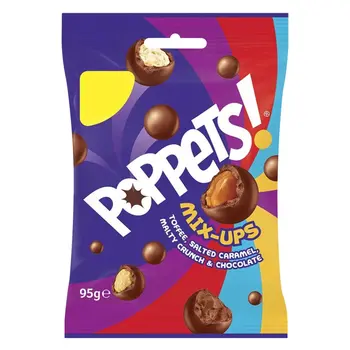 بوبيتس شوكولاتة مشكلة بالحليب، كيس 95جرام