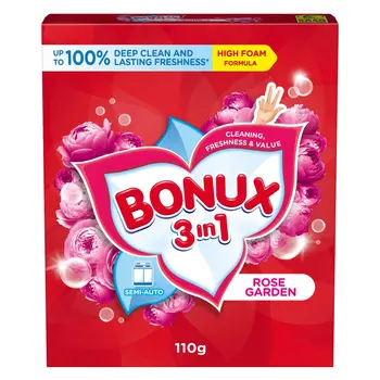 Bonux 3-in-1 Rose Powder Detergent 110g