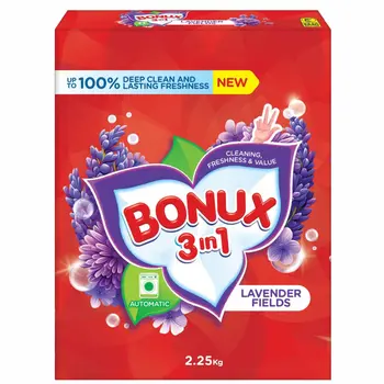 بونوكس مسحوق غسيل 3 في 1 برائحة حقول اللافندر، للغسالة الأوتوماتيكية، 2.25كيلو