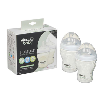 VITAL BABY NURTURE Breast-Like Bottles 2x240ml