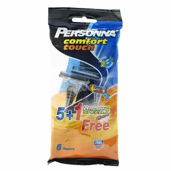 Personna Comfort Touch Razors 5+1 Free Pack 6 Pieces