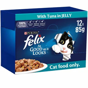 بيورينا فيليكس طعام للقطط البالغة مع تونة في هلام 12×85جرام