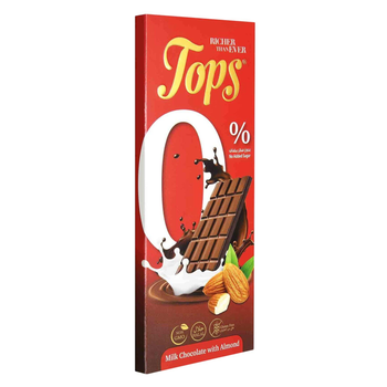 Tops Sugar-Free Almond Milk Chocolate Bar 50g