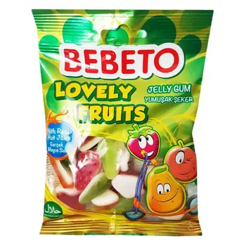 Bebeto Lovely Fruits Jelly Candy 80g