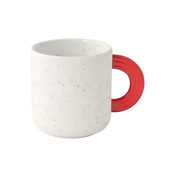 EASY LIFE White-Red Porcelain Coffee Mug 350ml