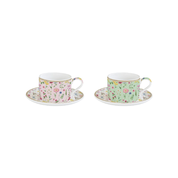 EASY LIFE Meadow Flowers Cup & Saucer Set 240ml