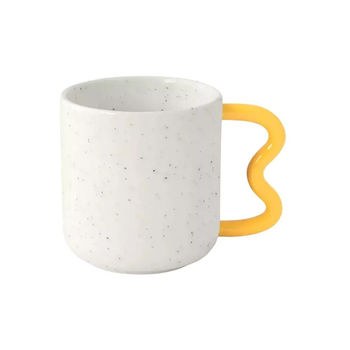 EASY LIFE White-Yellow Porcelain Coffee Mug 350ml