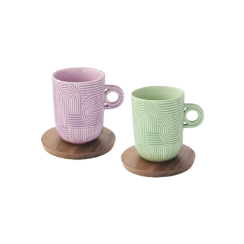 EASY LIFE Take a Loop Mug & Saucer Set 350ml