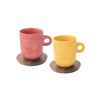 EASY LIFE Take a Loop Mug & Saucer Set 350ml