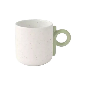 EASY LIFE White-Green Porcelain Coffee Mug 350ml