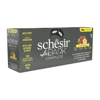 Schesir After DARK Cat Food Variety Pack 12x80g