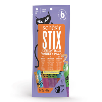 Schesir Stix Cat Creamy Snacks Variety Pack 6x15g