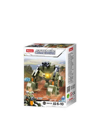 سلوبان لعبة بناء روبوت سلوبان أتوميك أبريزينج ستورم واريور 43 قطعة أخضر ورمادي 14×4.5×9.4سم 1قطعة