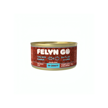 فلاين جو طعام رطب للقطط بالتونة مع اليقطين في المرق 75جرام