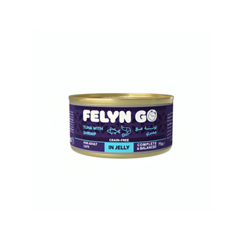 فلاين جو طعام رطب للقطط بالتونة والجمبري في الجيلي 75جرام