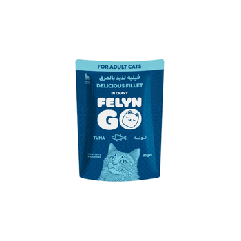 فلاين جو طعام رطب للقطط قطع التونة في المرق 85جرام