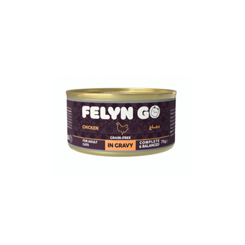 فلاين جو طعام رطب للقطط بالدجاج في المرق 75جرام