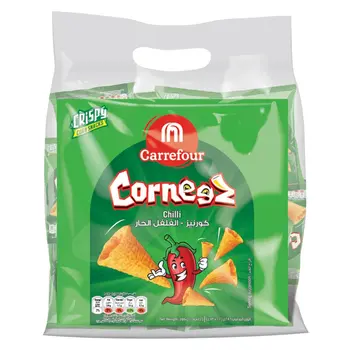 Carrefour Corneez Chilli Crispy Corn Snacks 22x13g