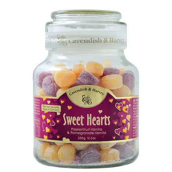 كافندش اند هارفي حلوى على شكلل قلوب باشن فروت فانيليا ورمان فانيليا 350 جرام