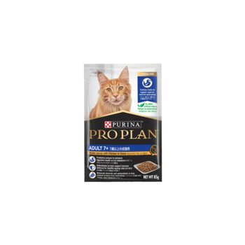 بورينا طعام رطب للقطط البالغة 7 سنوات فما فوق قطع الدجاج بالمرق 85جرام