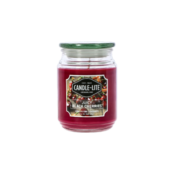 CANDLE-LITE Juicy Black Cherries Scented Jar Candle 510g