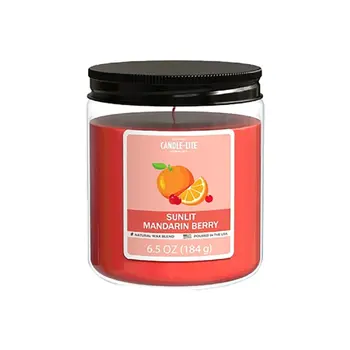 CANDLE-LITE Sunlit Mandarin Berry Scented Candle 6.5oz
