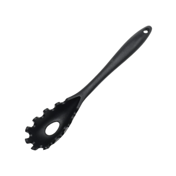 شيف كرافت شوكة سباغيتي سيليكون فاخرة آمنة للاستخدام في غسالة الأطباق، باللون الأسود، 11.5 انش 13641 1قطعة