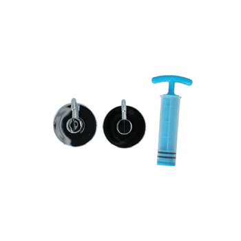 وينكو طقم خطّافات تعليق للحمام دائرية لامعة للتثبيت بالعزل الهوائي قطعتين فضي 6.7 x 6 x 5 سم 20900100 1قطعة