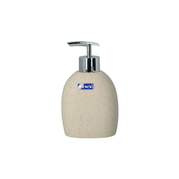 وينكو بورو موزع صابون بولوسترين عالي الجودة بلون بيج وفضي بحجم 295مل 20475100 1قطعة